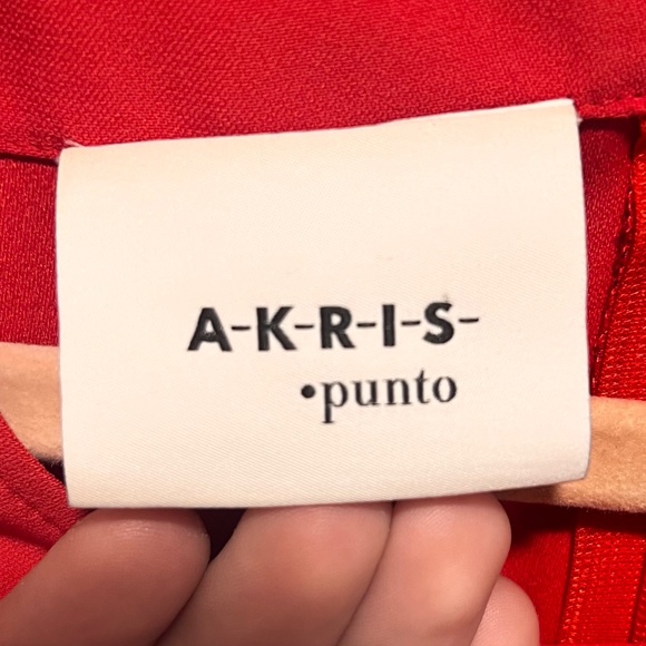 Akris Punto Red Long Sleeve Shift Dress US 8 – Luxury Minimalist - Picture 3 of 4